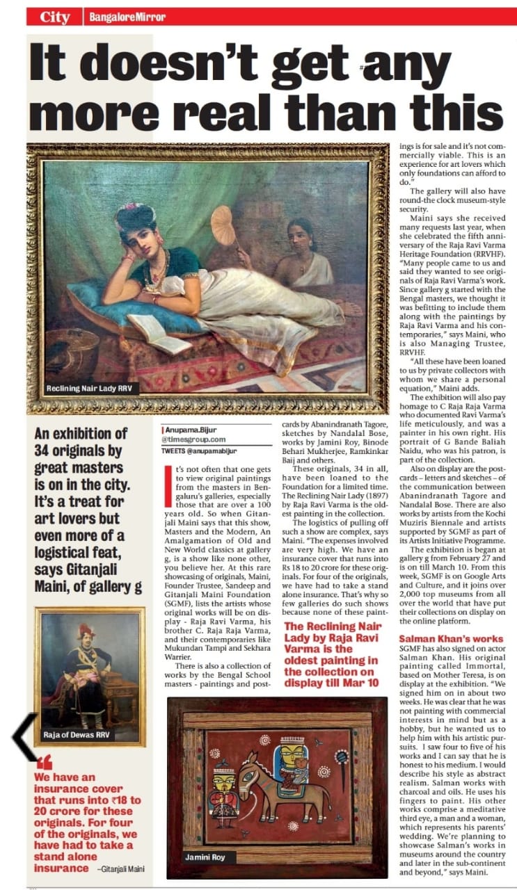 Bengaluru-based gallery g is showcasing original paintings by Raja Ravi Varma, Abanindranath Tagore and other masters